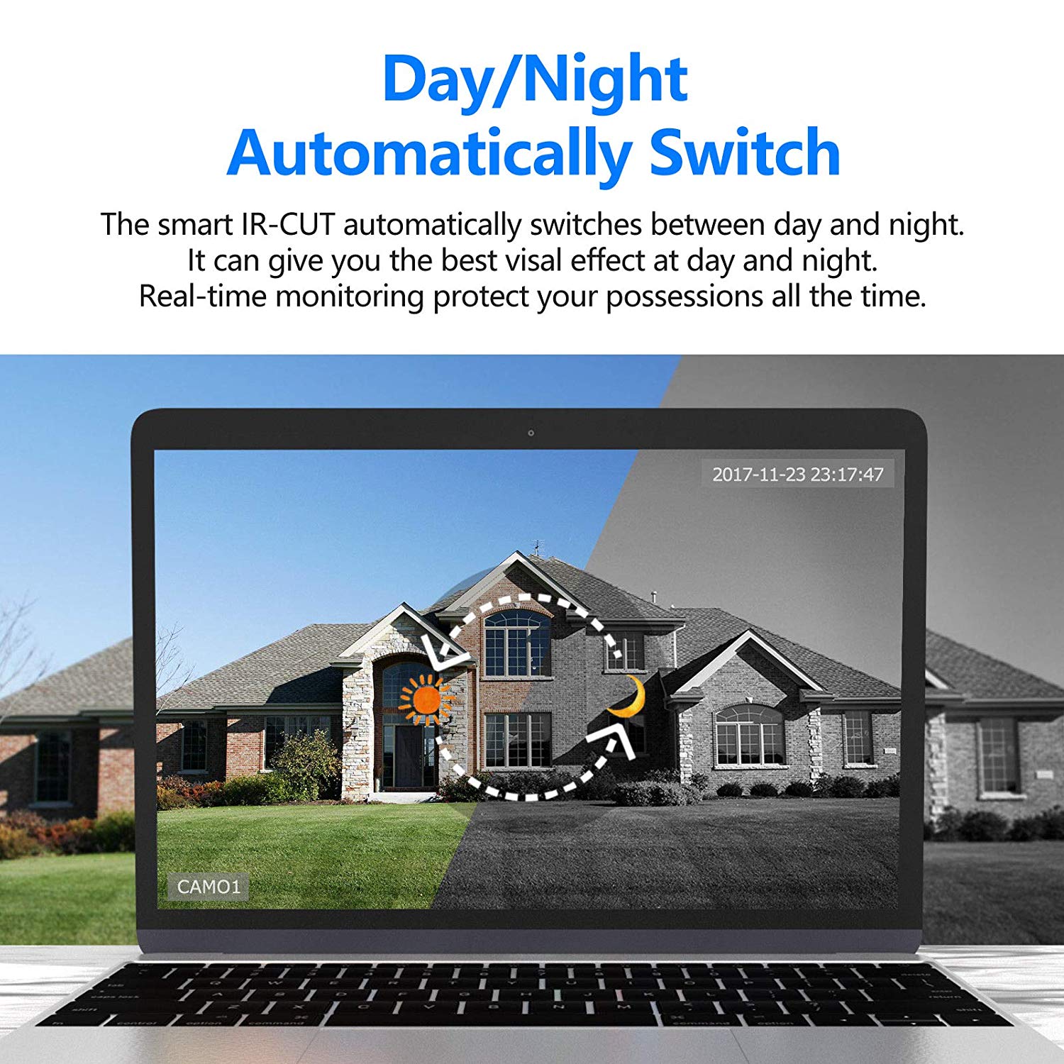 Wireless Security Camera System Outdoor,CANAVIS 4 Channel 960P NVR 4Pcs 720P 1.3MP Night Vision IP Security Surveillance Cameras Home, Plug&Play,Easy Remote View, NO HDD