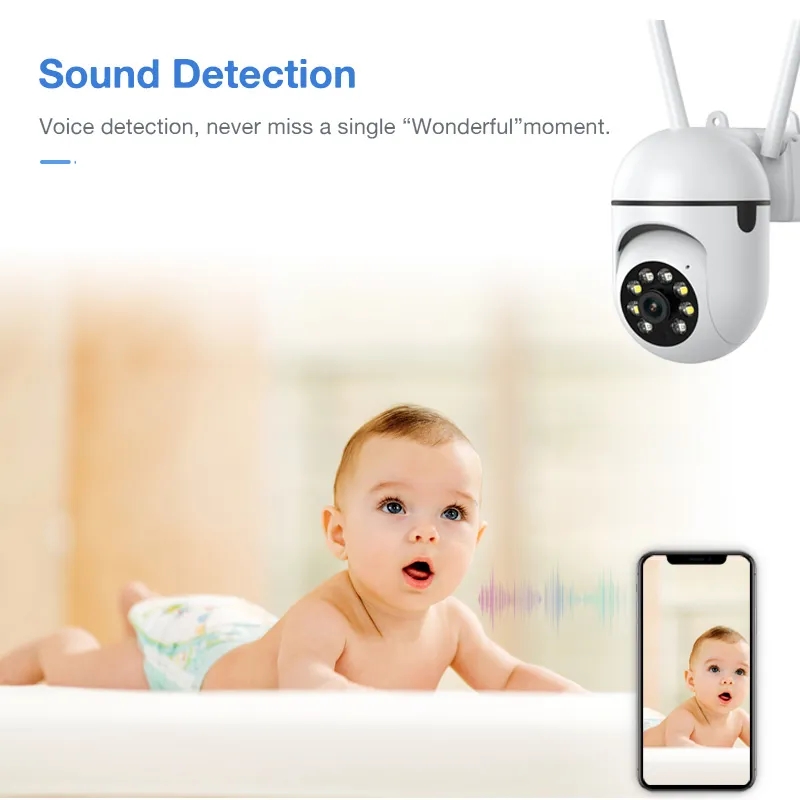 Full HD 1080P auto tracking wireless IP security speed dome ptz camera intdoor human detection smart cctv ptz wifi camera