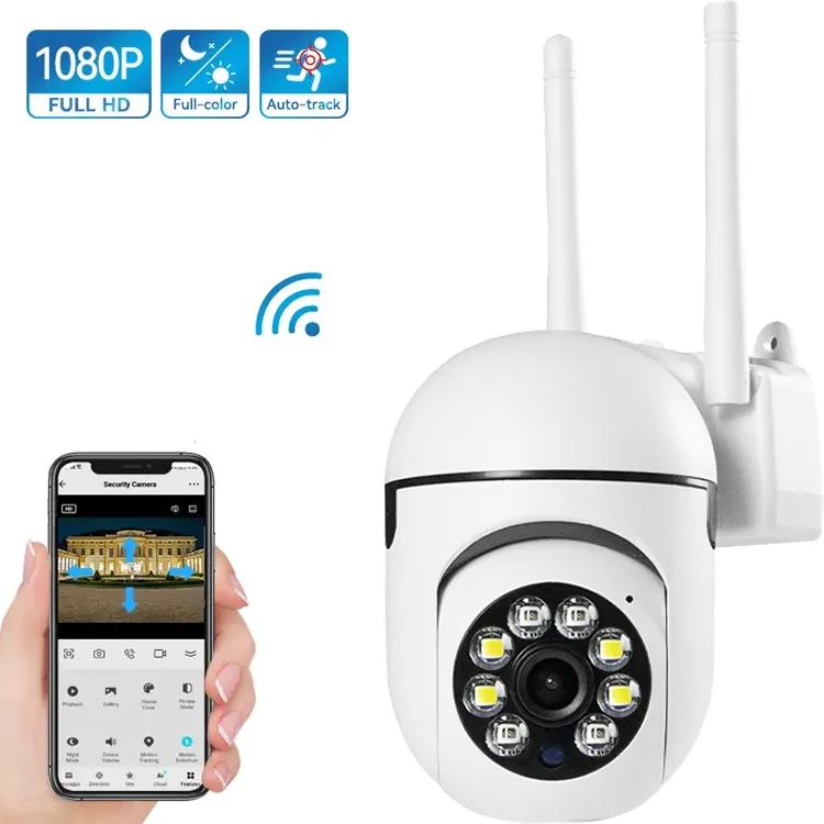 Full HD 1080P auto tracking wireless IP security speed dome ptz camera intdoor human detection smart cctv ptz wifi camera