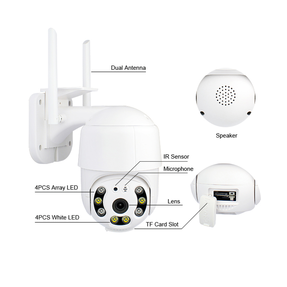 Factory Wholesale Waterproof New Model Full Color Wifi Intelligent Security Wireless  Camera