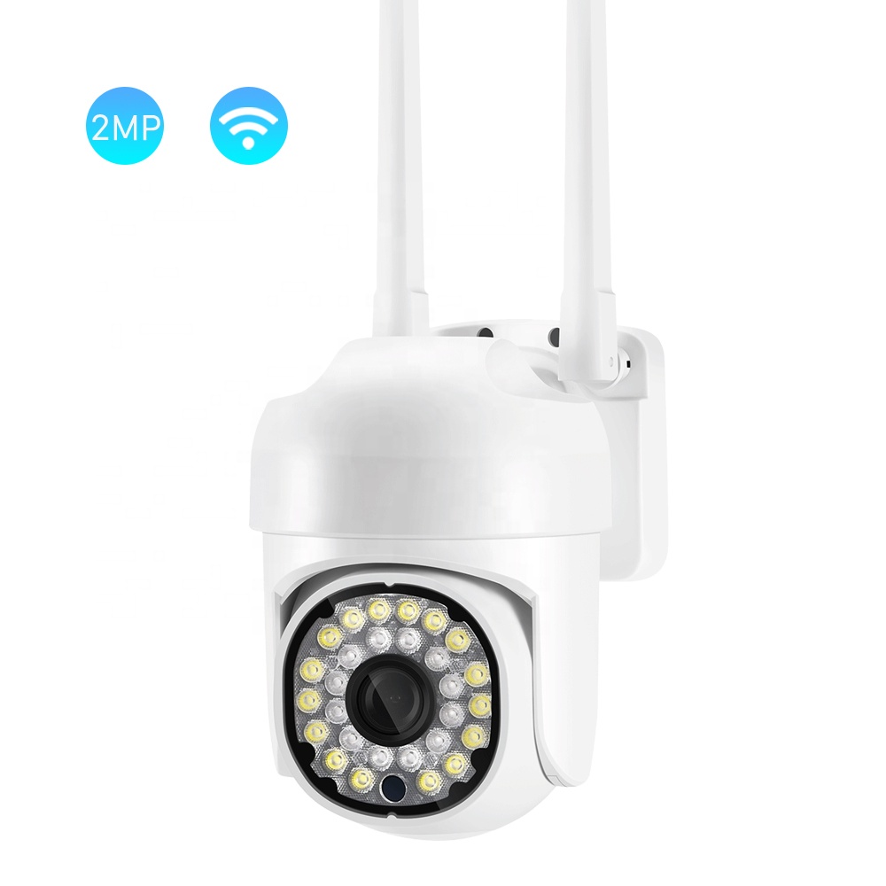 Wireless Street Security Camera IP PTZ 4X Zoom Wifi Human Detection Two Way Audio Small CCTV Camera